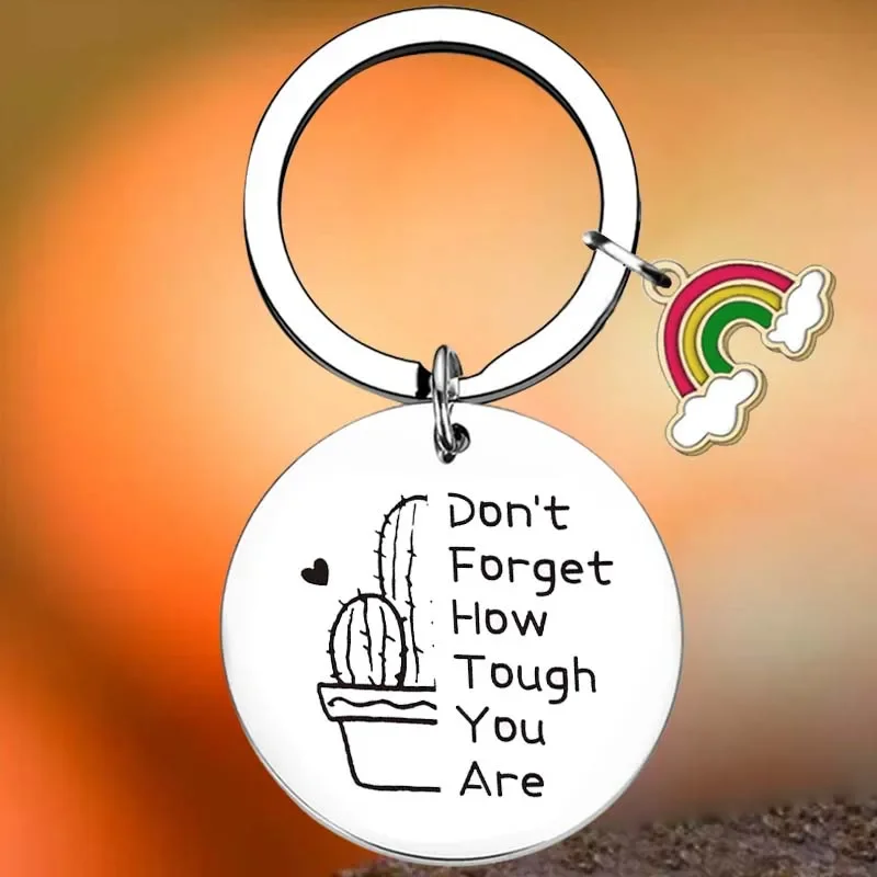 

Hot Cactus Key Chain Ring Encouragement keychains pendant Cactus Decor Gift