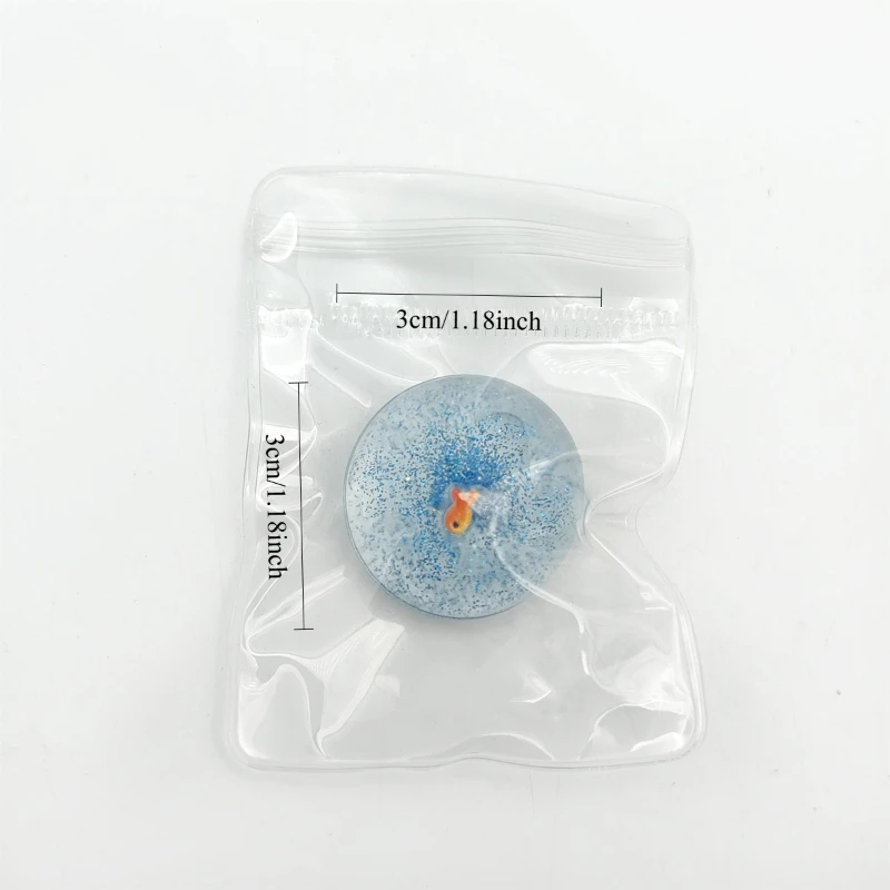 Ocean Planet Squishy Fidget Toy Morbido e carino Piccolo pesce rosso Pizzico Giocattolo di decompressione Pianeta Paillettes Giocattolo anti-ansia per i regali dei bambini