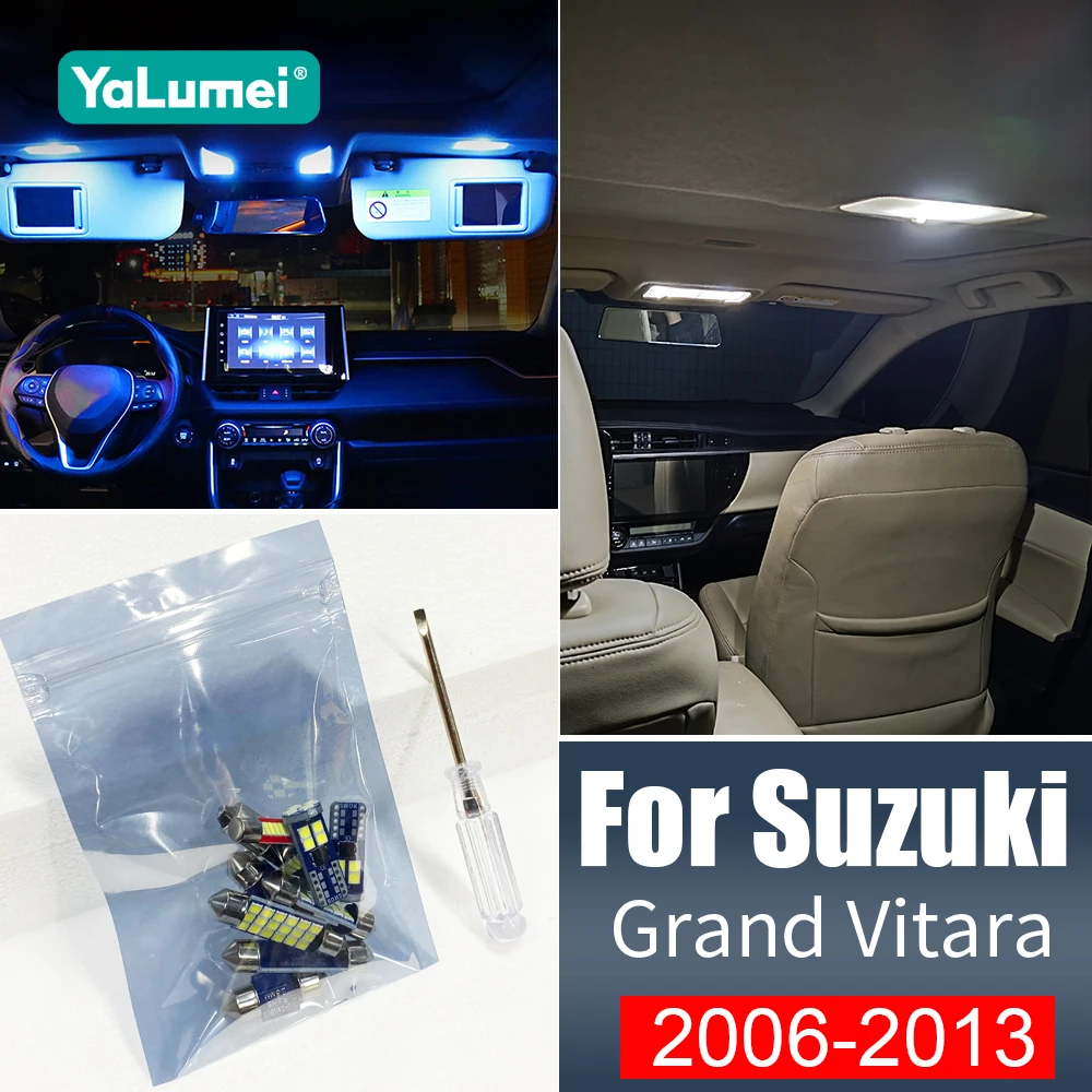

Для Suzuki Grand Vitara Grand Nomade Escudo 2006-2013: Комплект из 12 светодиодных ламп для внутреннего освещения салона автомобиля