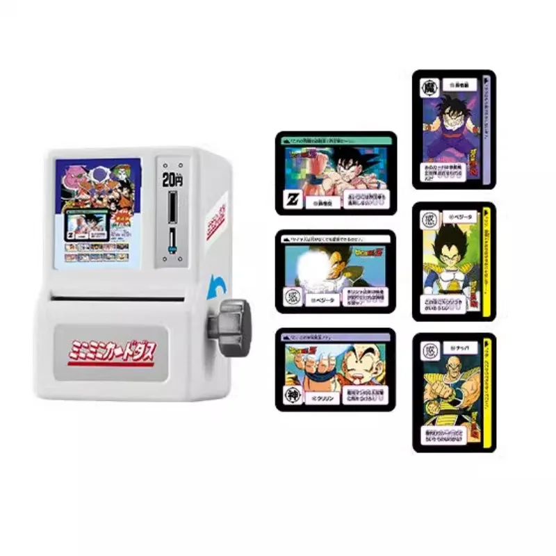 BANDAI Gashapon Cute Dragon Ball Carddass Figurine Mini Twist Card Machine Kawaii Goku Anime Figure Miniature Model Capsule Toys