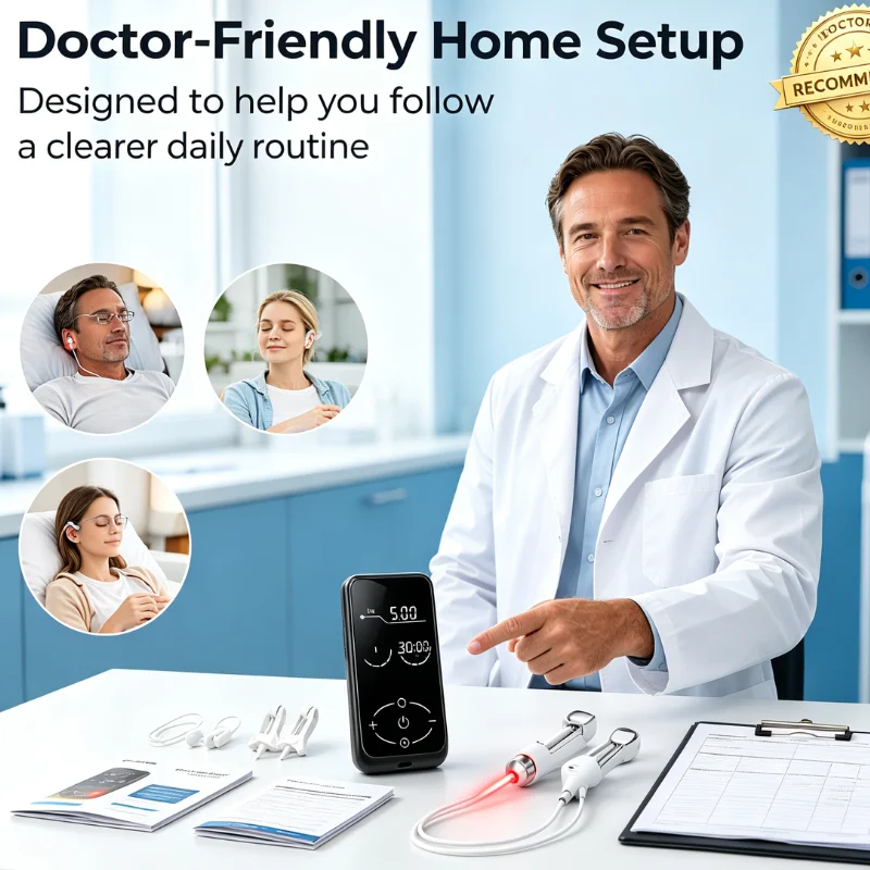 Professional 1-2000Hz Rechargeable Vagus Nerve Stimulator Ear Clip taVNS for Sleep Support Stress Relief Anxiety Home