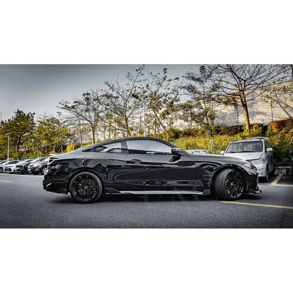 

Car Side Skirt Extension Rocker Apron Panel Body Kit Lip Splitters 2Pcs For BMW 4 Series G22 G23 Coupe 2021 + Car Accessories