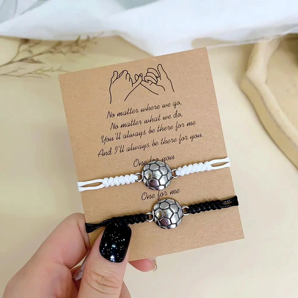 Baseball Handmade Volleyball Basketball Football Couple Hand Rope Korean Style Bracelet Ball String Rope Jewelry Accessories