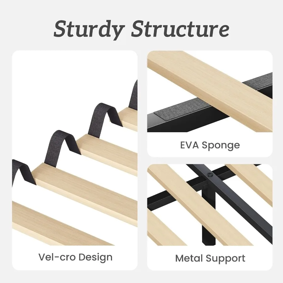โครงเตียงควีนไซส์พร้อมหัวเตียงหุ้มกำมะหยี่ ออกแบบมาสำหรับห้องนอนสมัยใหม่ ไม่ต้องใช้สปริง โครงโลหะแข็งแรง