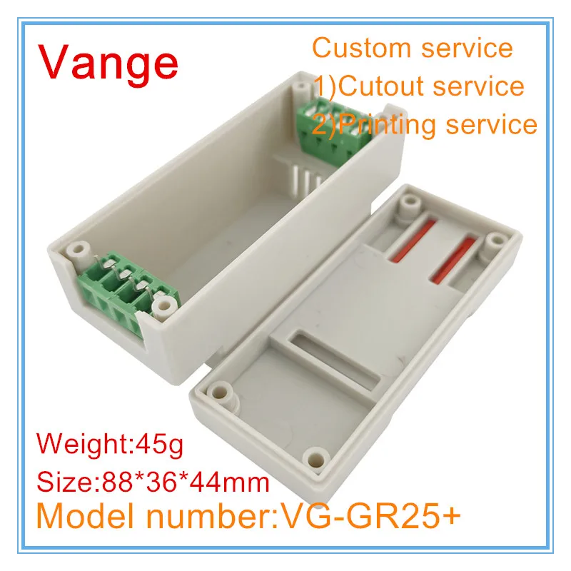 Vange terminal block junction box 88*36*44mm ABS plastic enclosure din rail box