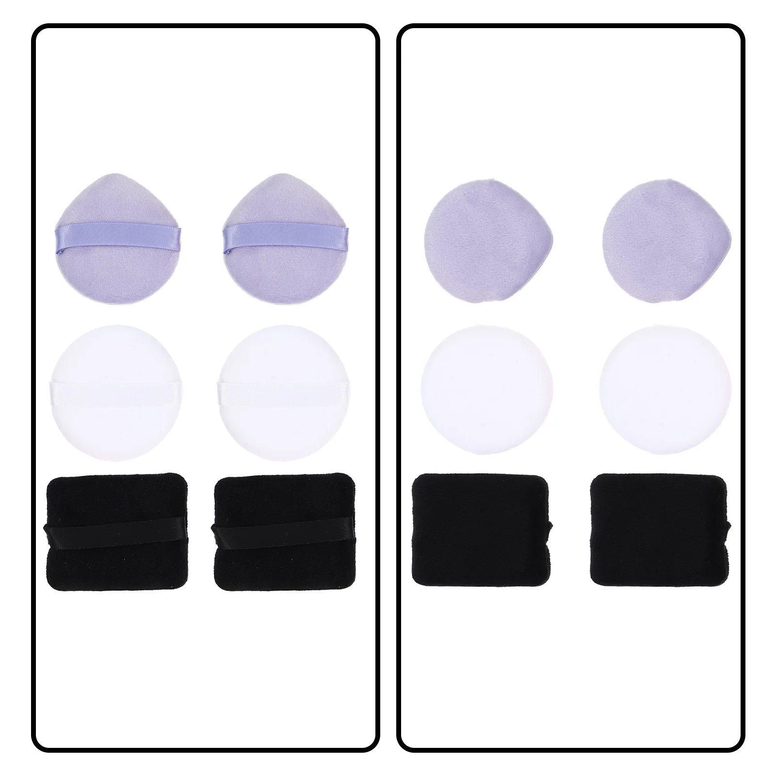 6Pcs Facial Puff Lightweight Comfortable Makeup Tool for Nose Wing Under Eye Concealer Powder Puff