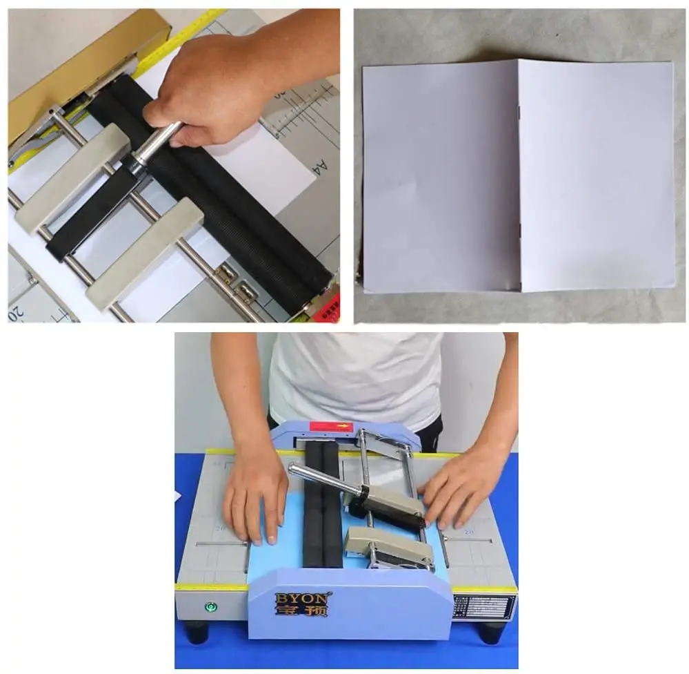 60W Book Trimmer Stapling A3 Book Paper Binding Machine Booklet Making Folding Stapling Binder