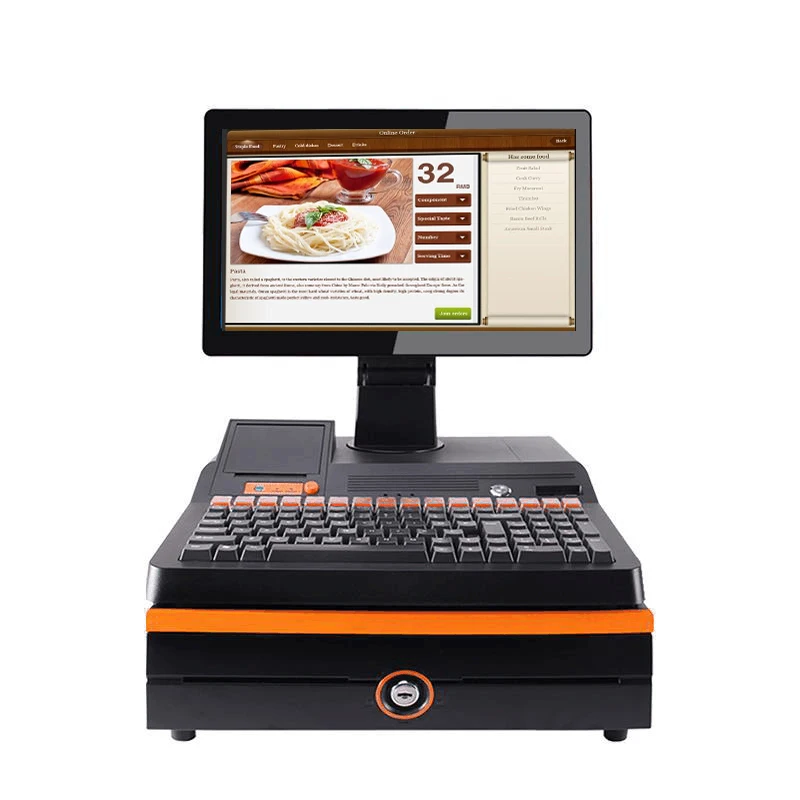 China Supplier Pos Terminal 15.6 Inch Dual Screens Pos Machine Touch Screen Cash Register