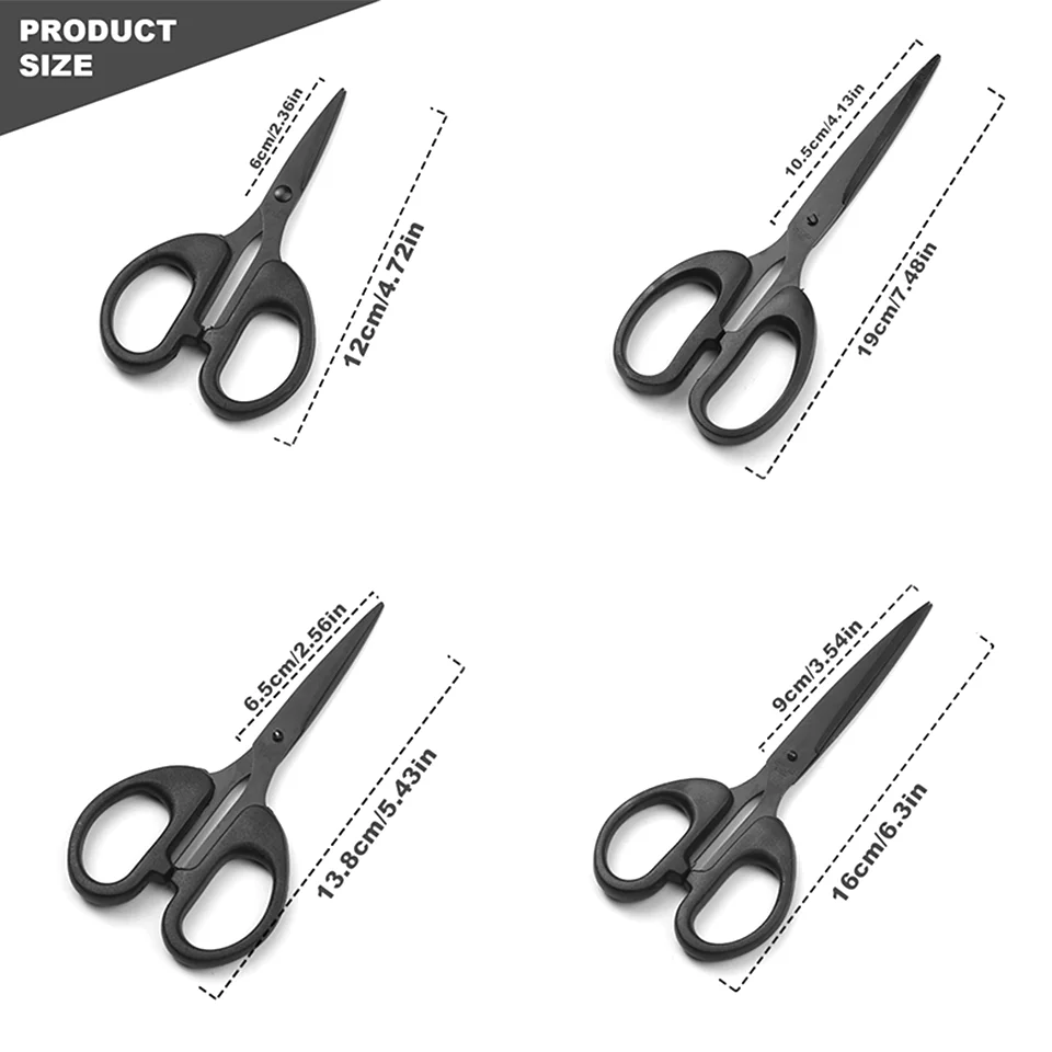 IMAZY مقص شفرة سوداء عالية الجودة حاد صغير مكتب قطع الورق القرطاسية للطلاب الحرف اليدوية اللوازم المدرسية #2