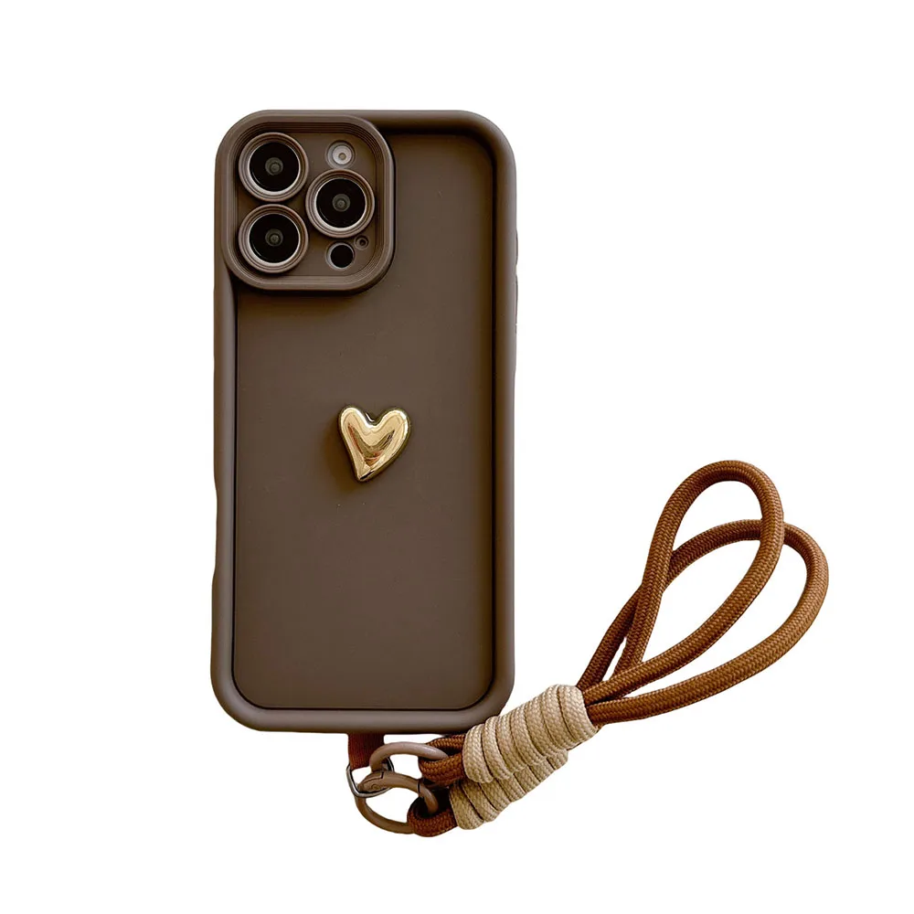 Para oppo a59 a58 a57 a56 a55 5g a54 4g a53 a52 a31 a32 a8 a5 a9 2020 a53s a54s a57s com alça de cordão coração capa de telefone macia