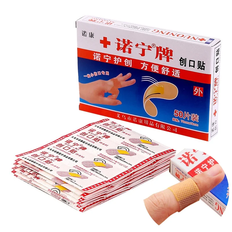 Bandage adhésif imperméable pour enfants et adultes, trousse de premiers soins respirante, autocollants hémostatiques médicaux, poulet, lot de 50 pièces