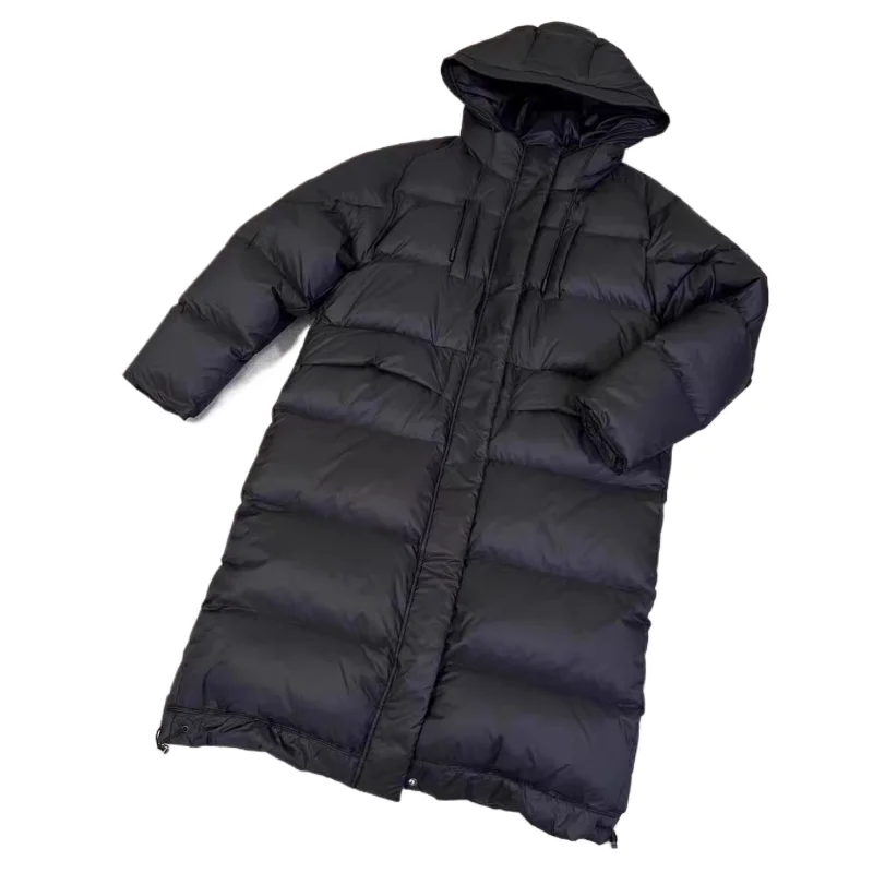 سترة نسائية طويلة للأسفل مجموعة خريف وشتاء 2025 فضفاضة تناسب، تنحيف، معطف مبطن سميك كبير الحجم بغطاء للرأس #6