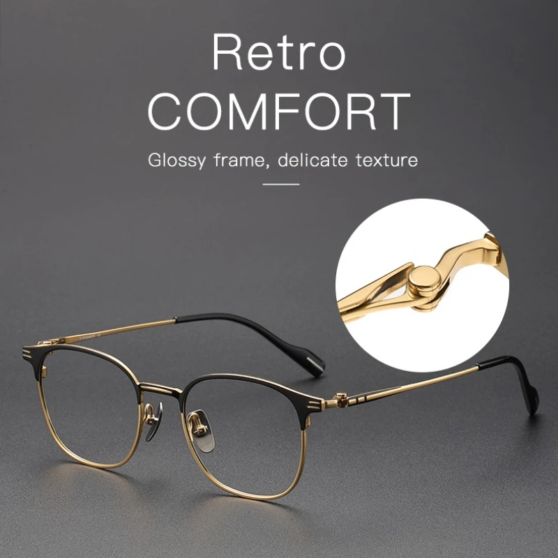 STYLENS تنوعا التيتانيوم النقي نظارات الرجعية الرجال النساء نظارات قراءة عادية مكافحة الضوء الأزرق النظارات التقدمية 70807