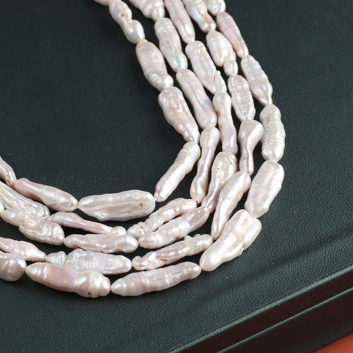 Natural Pearl Biwa Bead Grey Exquisite Shape Elegant Appearance for DIY Jewelry Making Handmade Bracelet Necklace Length 36cm