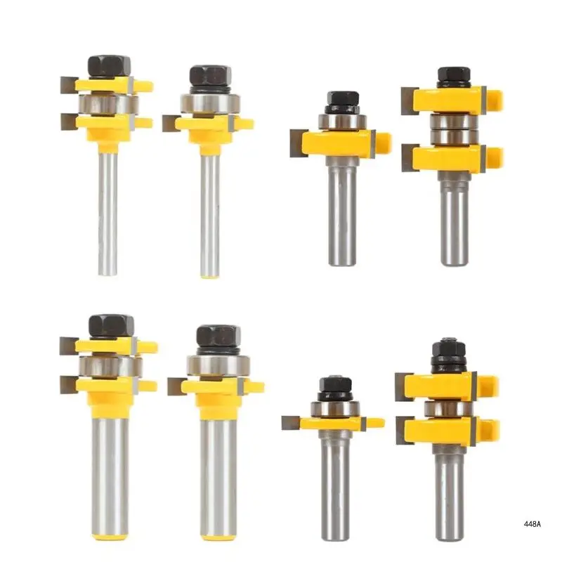 Versatile 2Pcs Tongue Router Bit Set Create Smooth Wood Joint for Experience Seamless Woodworking Achieve Better Result