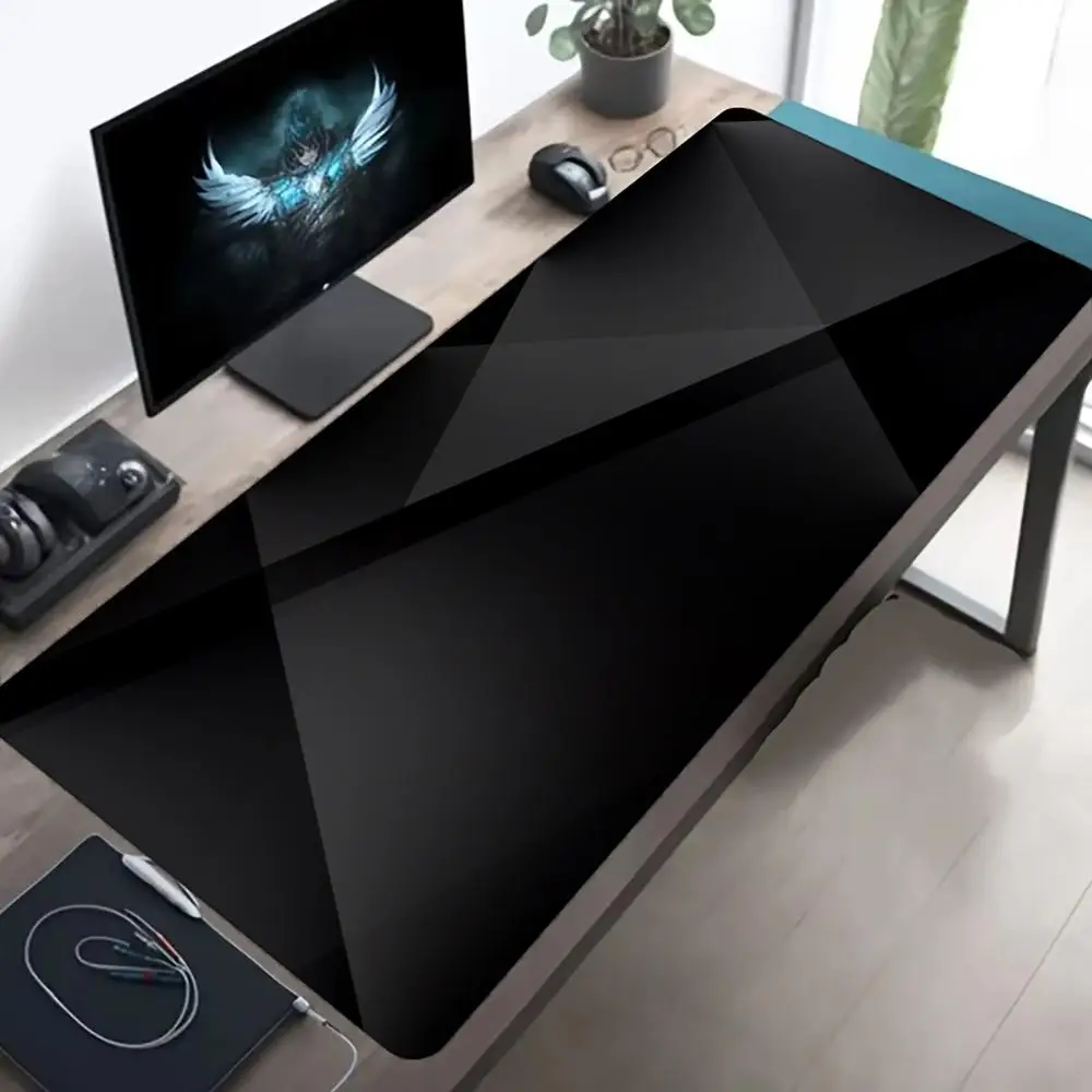 Dark Hexagon Crack Texture Large Extended Gaming Mouse Pad Non-Slip Rubber  E-sports Keyboard Desk Mat Cool Mousepad PC Office