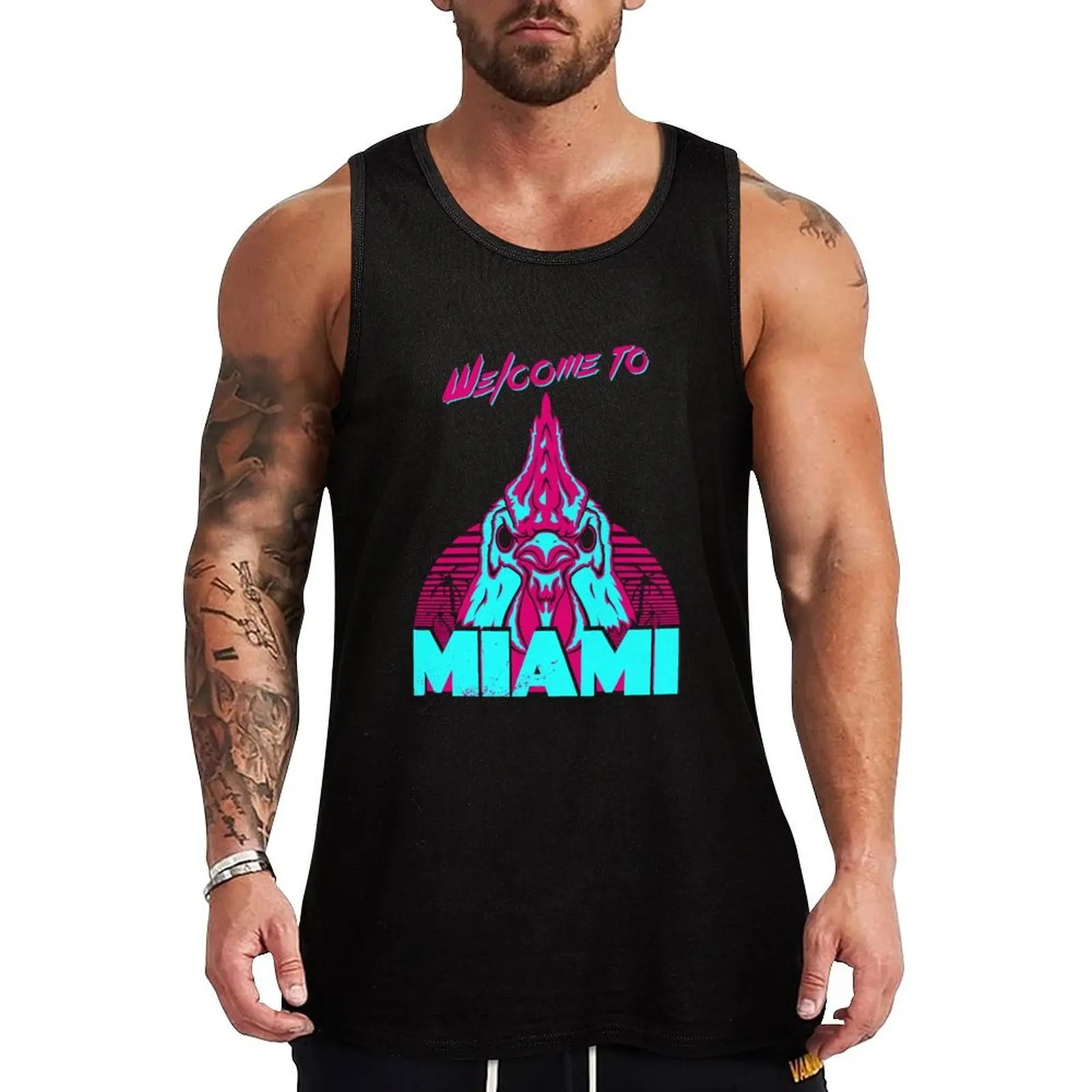 Welcome to Miami - I - Richard Tank Top Bodybuilding Fitness Tank Top Sleeveless Gym Shirt