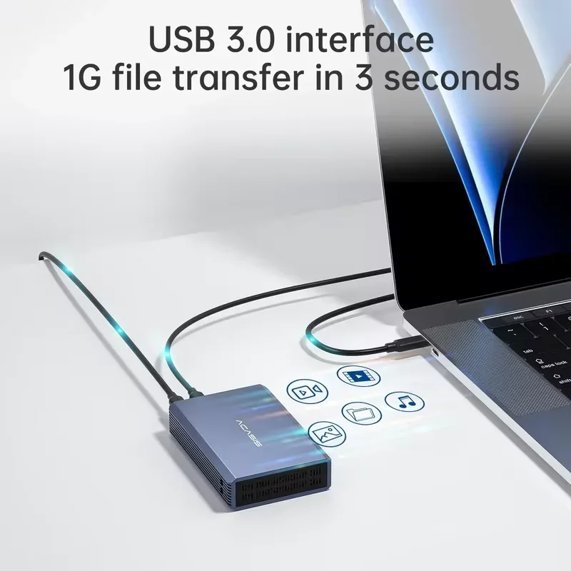 ACASIS 2-Bay RAID External HDD Enclosure - USB 3.0 Dual Hard Drive Dock for 2.5" SATA SSD/HDD, Support RAID/JBOD  & Tool-Free