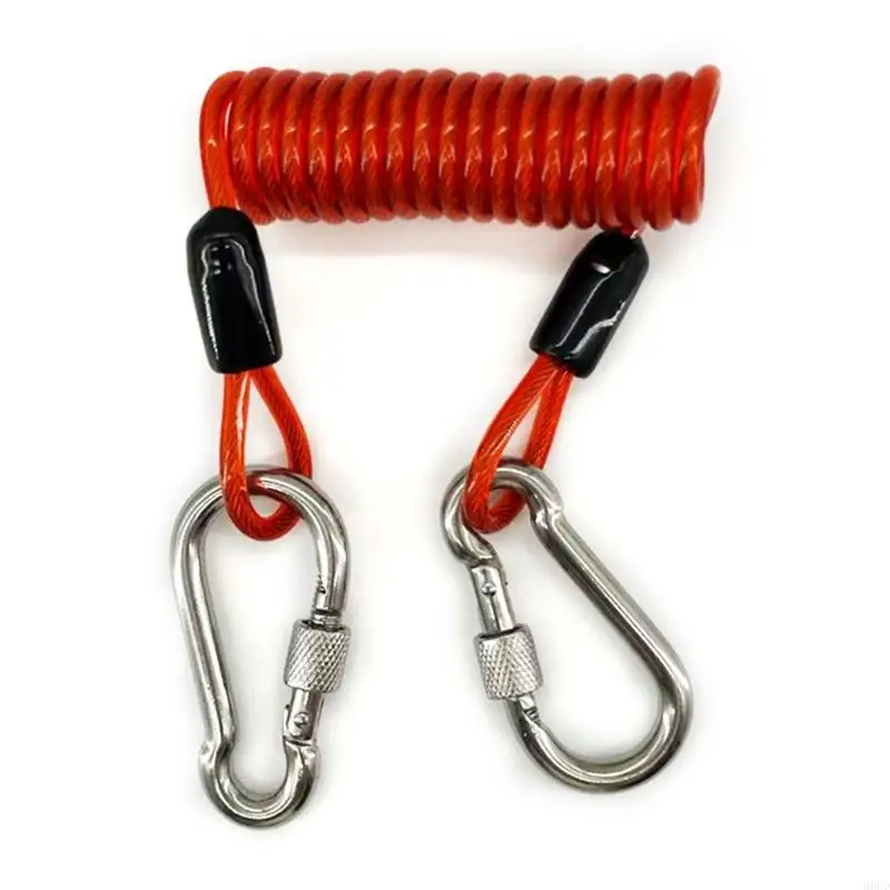 Tauch-Spiral-Lanyard, Anti-Verlust-Federseil-Gurt, Tauch-Feder-Clip, Unterwasser-Tauch-Lanyard mit Klemmen und Schnellschnalle – Detail 2