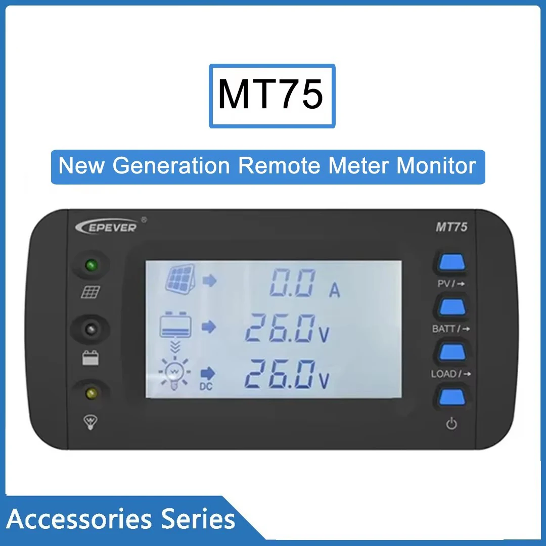 

EPEVER MT75 Дистанционный счетчик нового поколения Монитор EPEVER Солнечный контроллер и инвертор на одном экране Одновременный