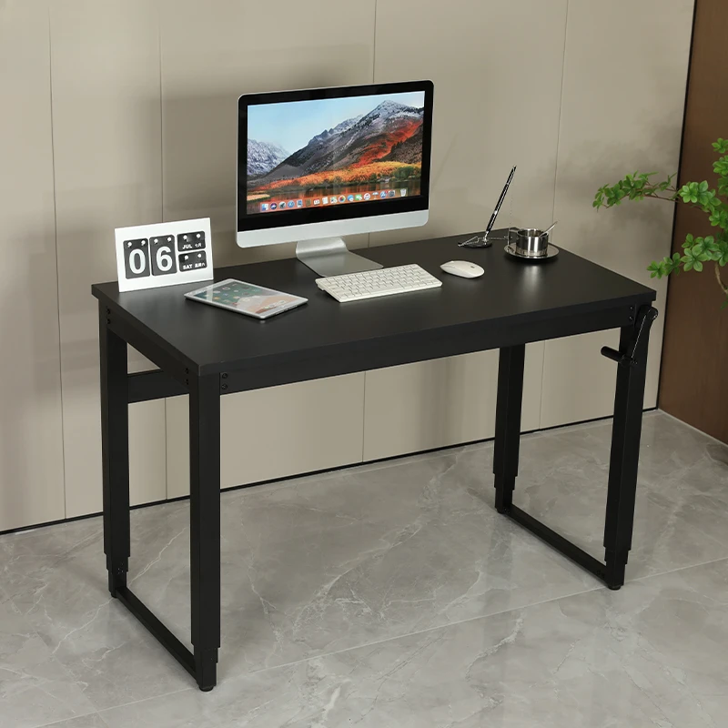 

Black simple hand-cranked lifting computer desk Standing desk