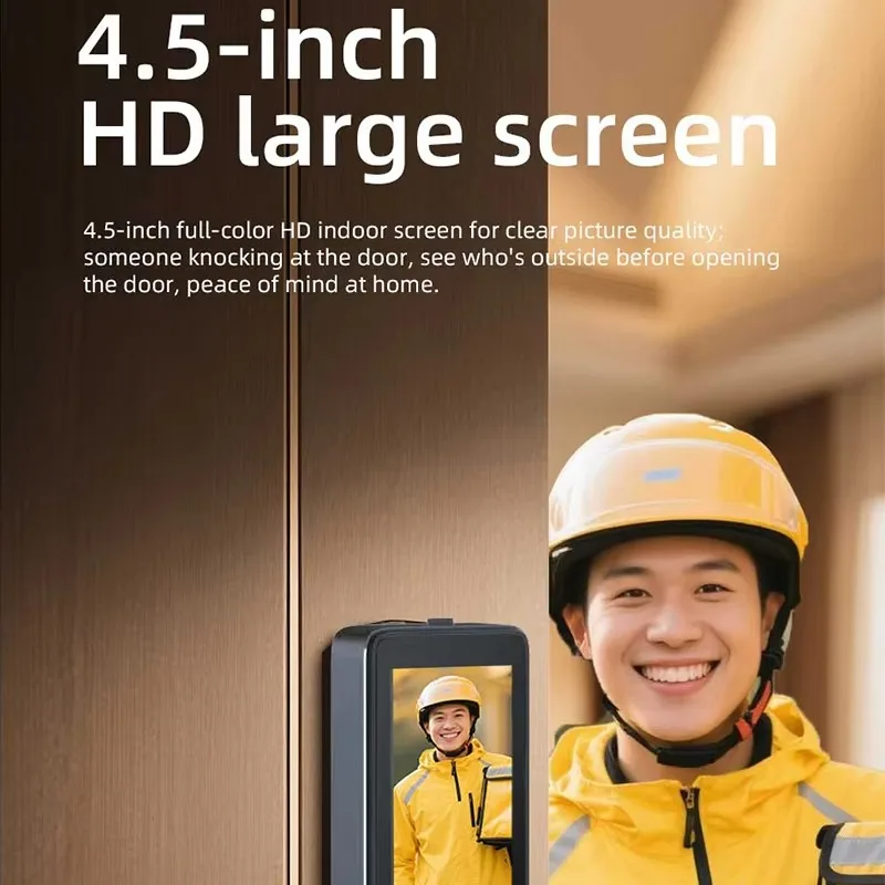 Aluminium Alloy Smart Door Lock With Fingerprint Face Recognition Tuya App Control For Apartments Homes & Hotels
