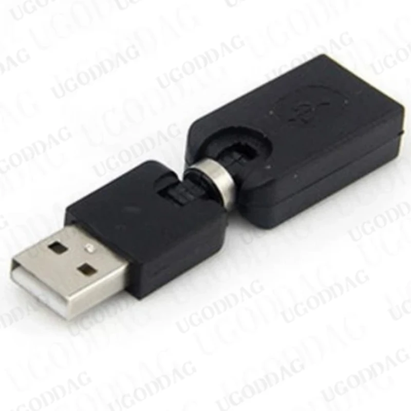 Rotating and Swivel Twist USB 2.0 Type A Male to Type A Female 360 Degree Rotation Angle Extension Adapter Convertor