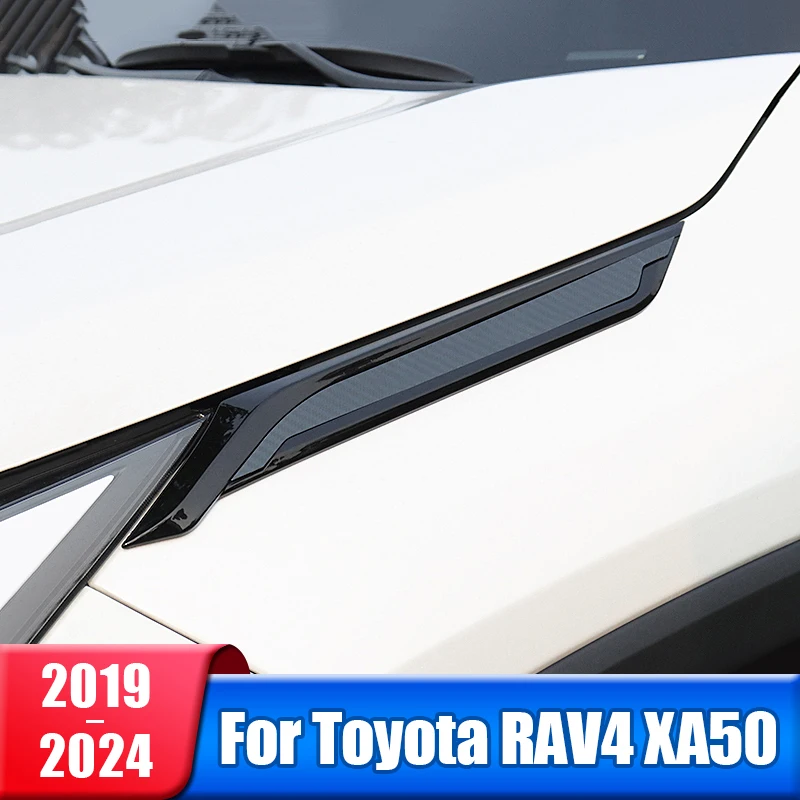 Car Leaf Board Trim On Shark Gills Trim Sticker For Toyota RAV4 XA50 2019 2020 2021 2022 2023 2024 RAV 4 Hybrid Accessories