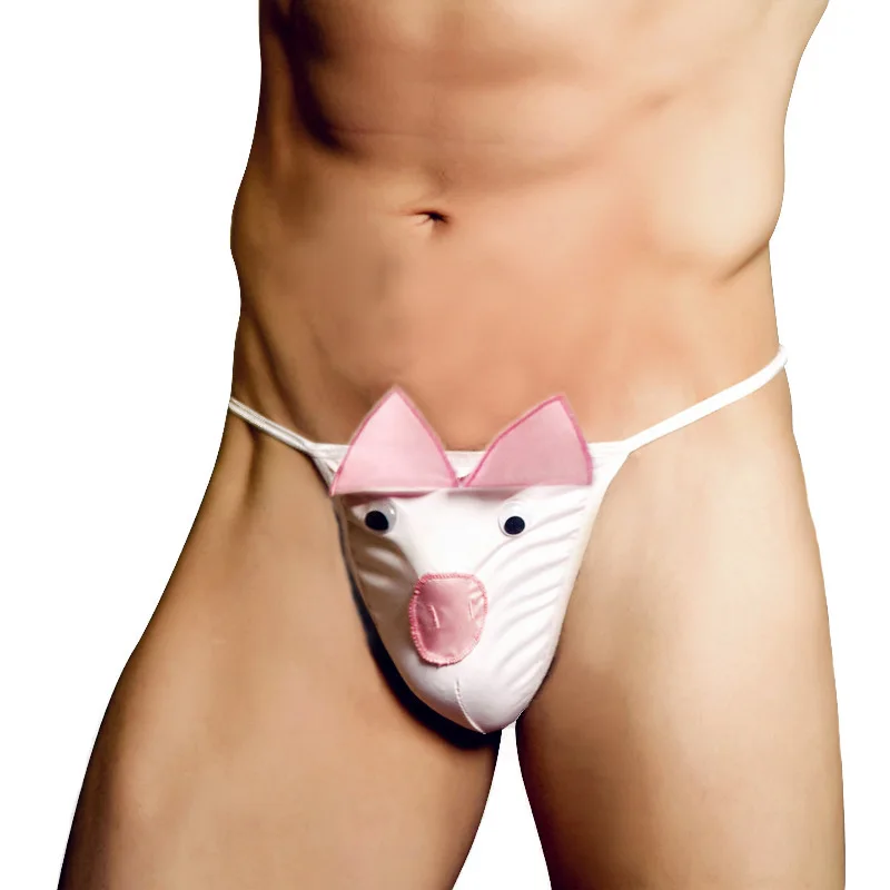 

Men's Sexy Underwear Gay Uniform Temptation Thong Cosplay Erotic Lingerie T-Back G String Hollow Out Exposed Butt Briefs