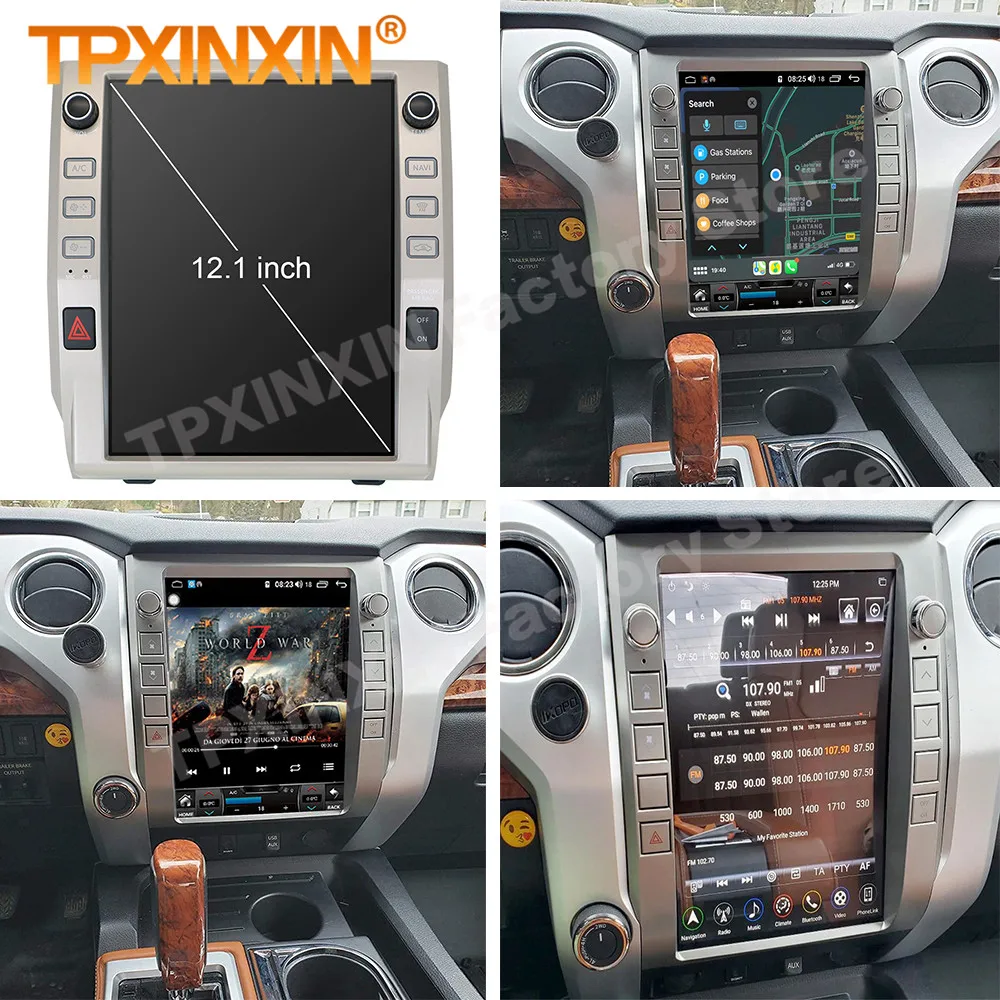 

6+128G Android 11 Tesla Screen Multimedia Stereo For Toyota Tundra 2013 2014 2015 2016 2017-2020 Radio Receiver Player Head Unit