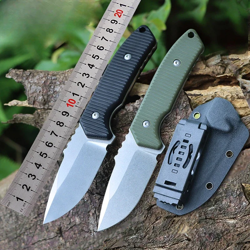 

Portable Camping Outdoor Knife Fixed 14CR28N Blade G10 Handle Hunting Survival Tactical Utility Knives EDC Tools w/ K-Sheath