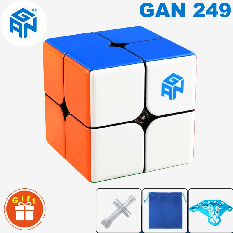 GAN249 V2 2x2x2 Magic Cube 2×2 Speed Puzzle Professional Gan 2x2 Fidget Children's Toy Free Shipping Original Cubo Magico