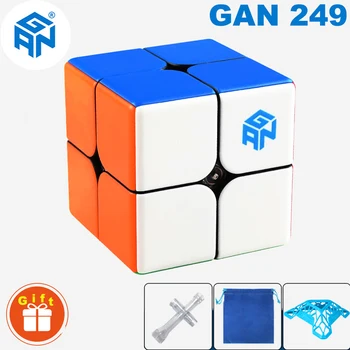 קובייה הונגרית  קוביות מקורי  GAN249 V2 2x2x2 קסם קוביית קובייה הונגרית 2 × 2 מהירות פאזל מקצועי גן 2x2 לקשקש ילדים צעצוע משלוח חינם מקורי קובייה