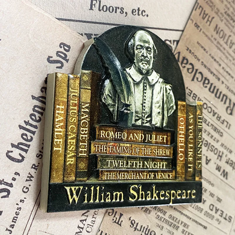 Shakespeare 3D refrigerator magnets Travel souvenirs Refrigerator magnets Decorative supplies Collection arts and crafts gifts