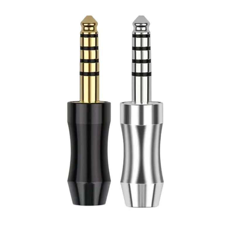 Jack 4.4 mm Connector Balanced Interface 5 Pole Speaker Terminal Headphone Plug Male Audio Jacks DIY HiFi 6mm Earphones Cable