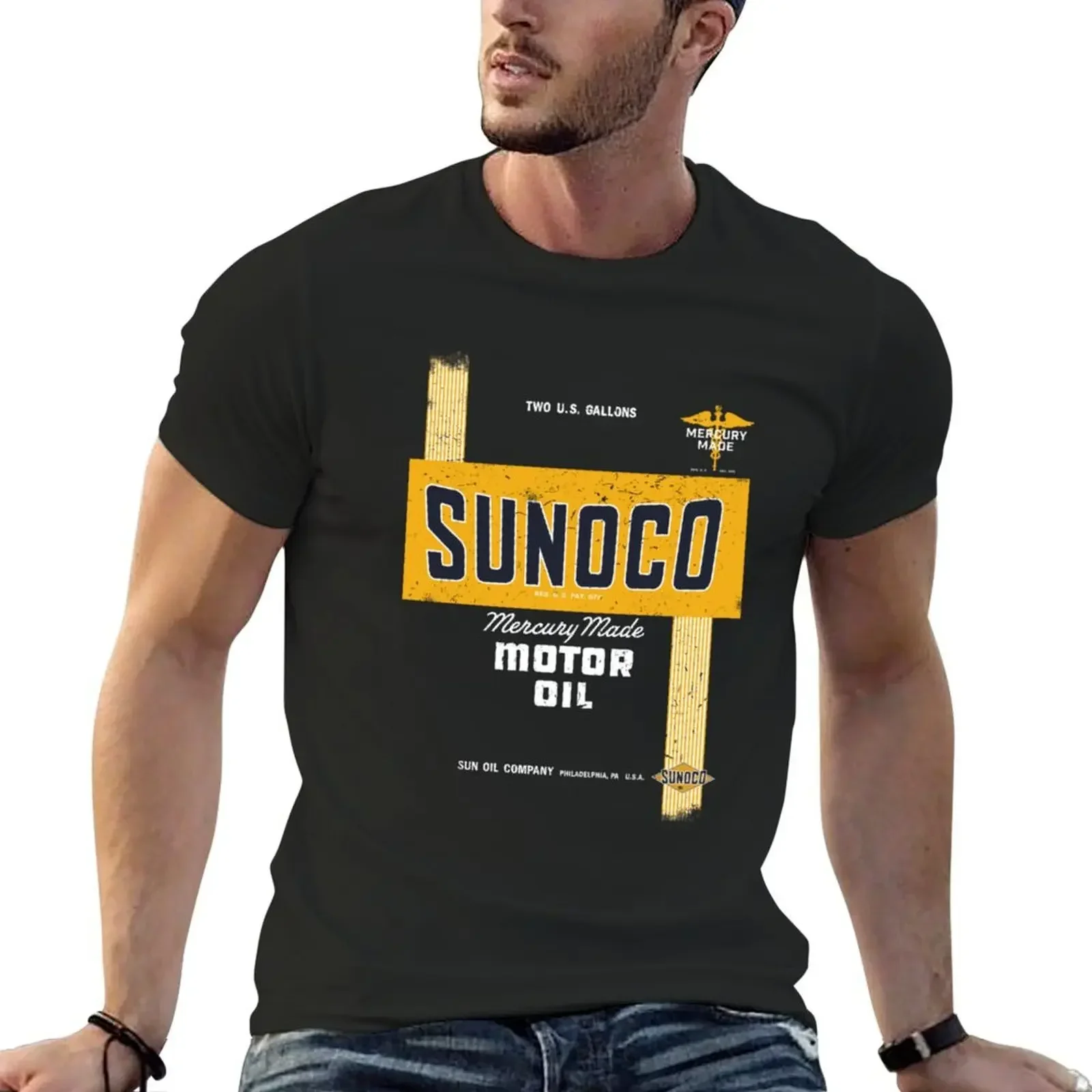 

Sunoco Motor Oil Retro Distressed Design T-Shirt new edition quick-drying essential t shirt blanks mens designer t shirt