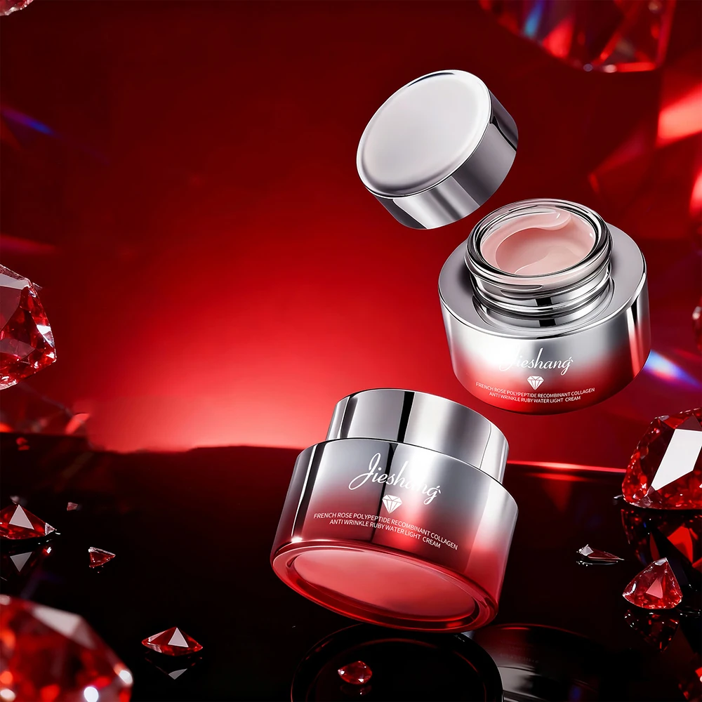Rose Peptide Recombinant Collagen Ruby Water Light Cream Moisturizing Reduce Fine Lines Brighten Face Cream Korea Skincare 50g