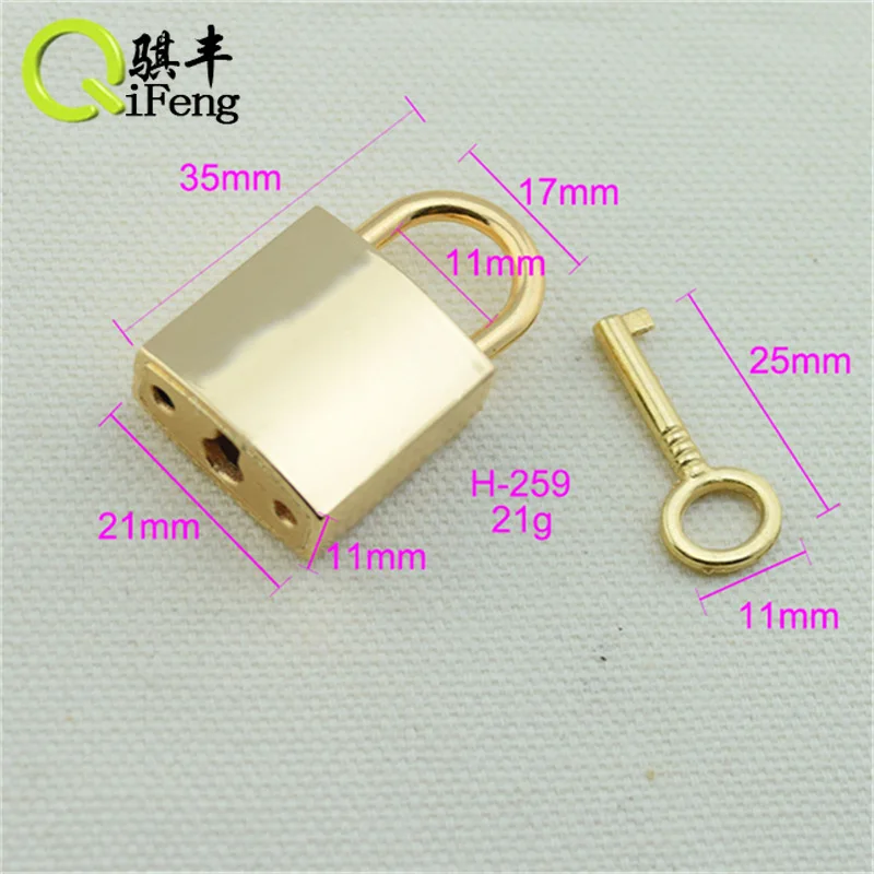 

38*22mm Purse lock Padlock standard handbag purse pad lock with 1 key