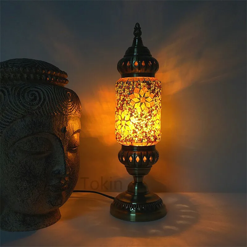 Desk Lamp Thai Vintage Romantic Bedroom Café Turkish Handmade Desk Lamp