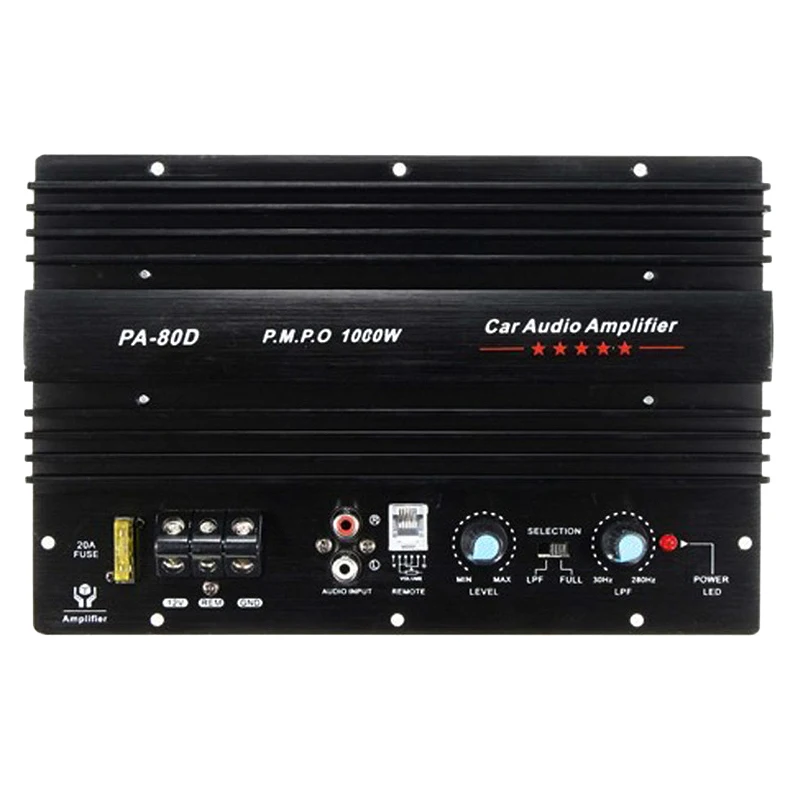 12V 1000W Car Audio High Power Amplifier Amp Board Powerful Subwoofer Bass Amp