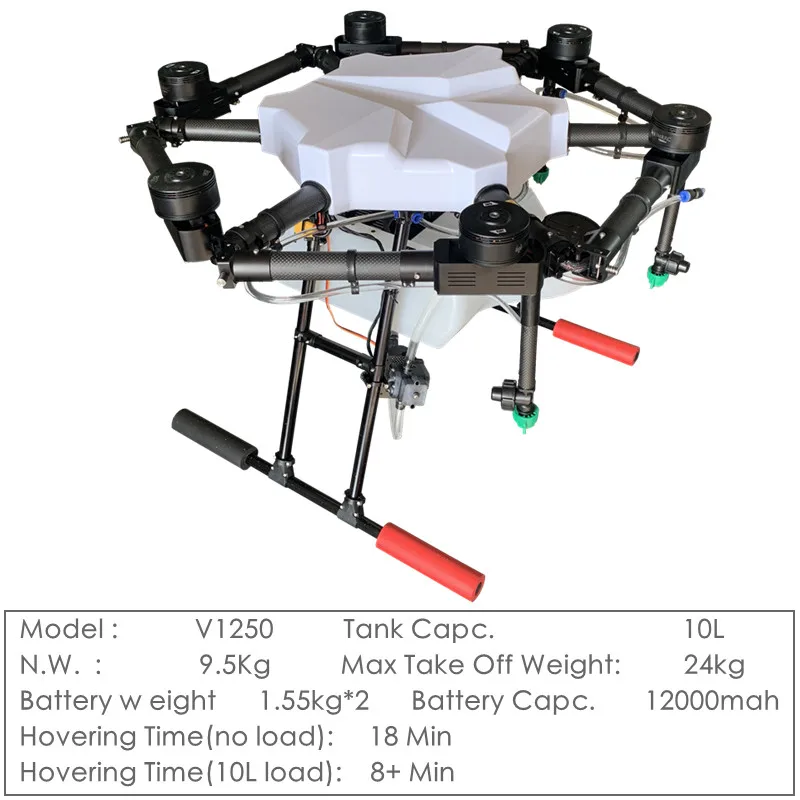 XAERO Verstellbares, klappbares Doppeldüsen-Y-Hochdruck-Sprühsystem für 6S 12S Agrardrohnen-Wasserpumpen – Detail 19