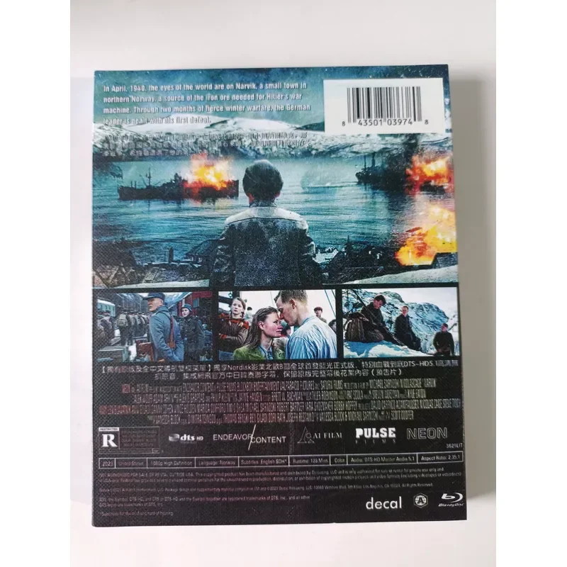 Blu-ray Disc Blood Battle Narvik 2022 War Themed Film English Original Sound Chinese