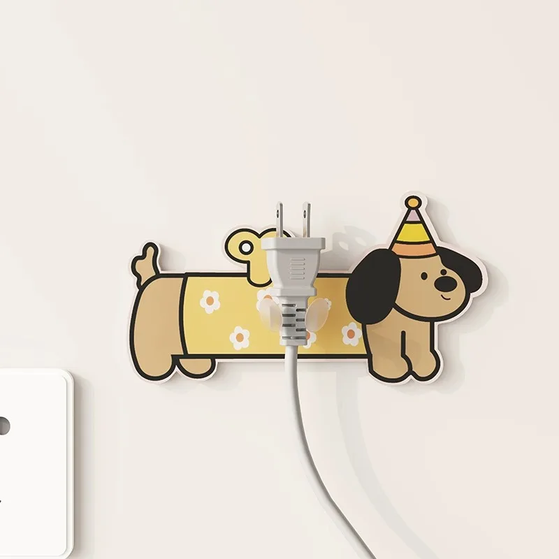 Dopamine Cartoon Plug Organizer - No-Drill Cord Clips voor keukenapparatuur, schattige kabelbeheerklemmen voor stopcontacten