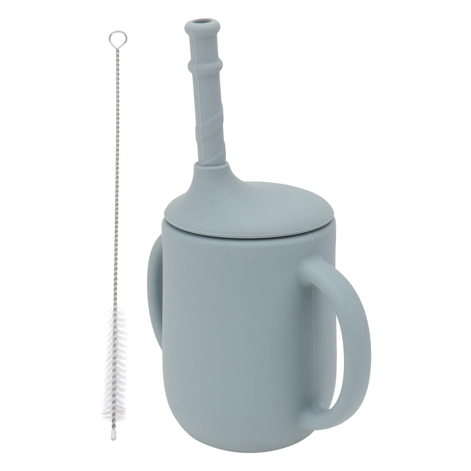 

1Pcs High Quality Silicone Baby Water Cup Leak Proof Infant Training Cup with Comfort Grip Handles for Toddler Child Drinking