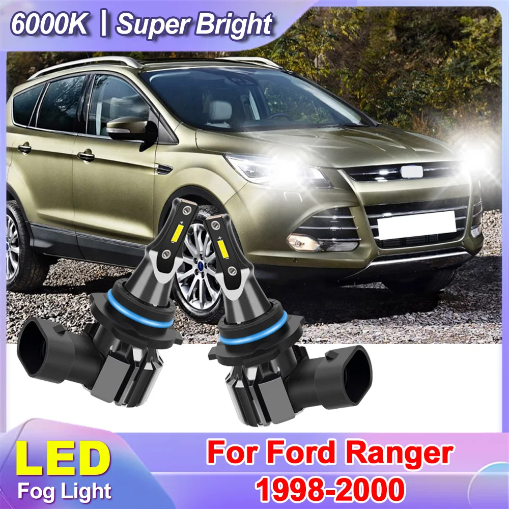 

For Ford Ranger 1998-2000 LED Front Fog Lamps 6000K White 9006 HB4 200W High Power Car Fog Lights 30000LM Plug And Play