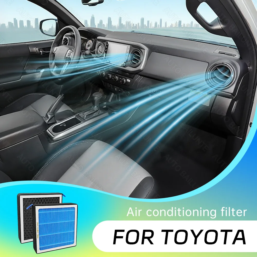 

Для Toyota Tacoma 2005-2024 автомобильный фильтр с активированным углем, салонный фильтр для кондиционера, фильтрующий элемент