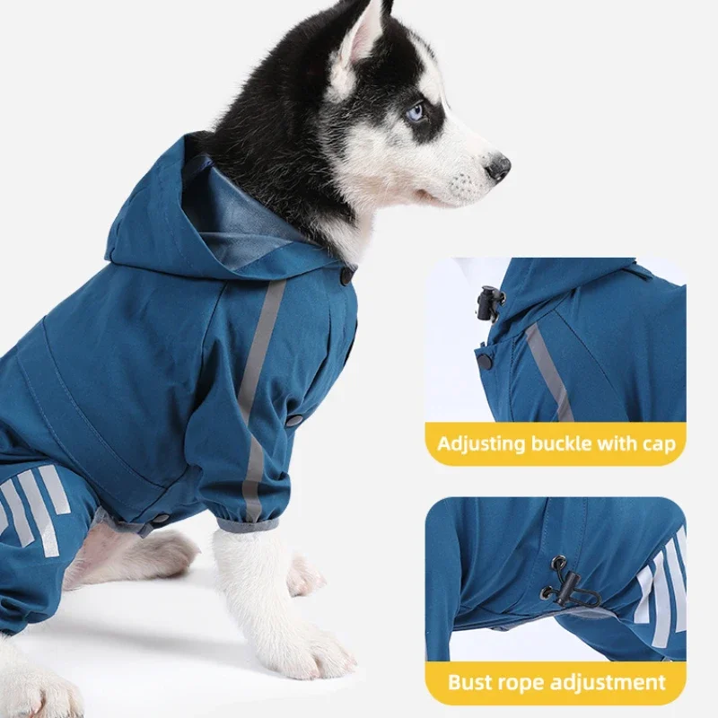 Dog Raincoat 1PC Cat Windproof Water All-Inclusive Hooded Rain Poncho Outdoor Poncho Multi-size Pet Supplies