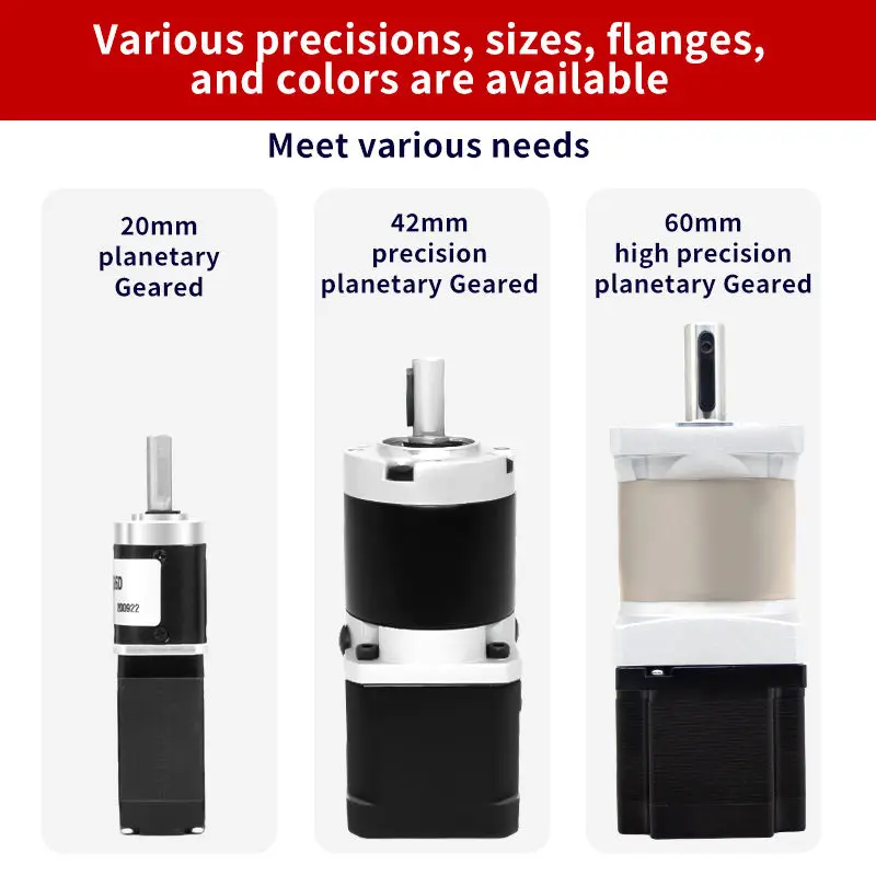 UMOT Ultra-High Precision Backlash 15arcmin Nema8/Nema11/Nema17/Nema23/Nema24 Compact Planetary Gearbox Stepping Moto