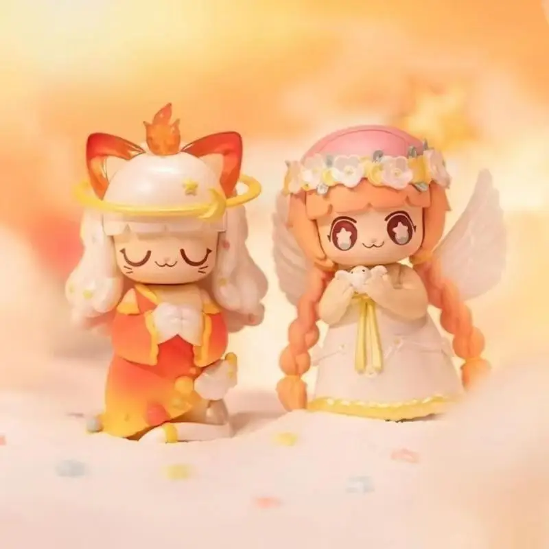 52TOYS Kimmy & Miki Wonderful Wish Night Series Blind Box - Figura giocattolo di Natale alla moda Ornamento da collezione Regalo di compleanno