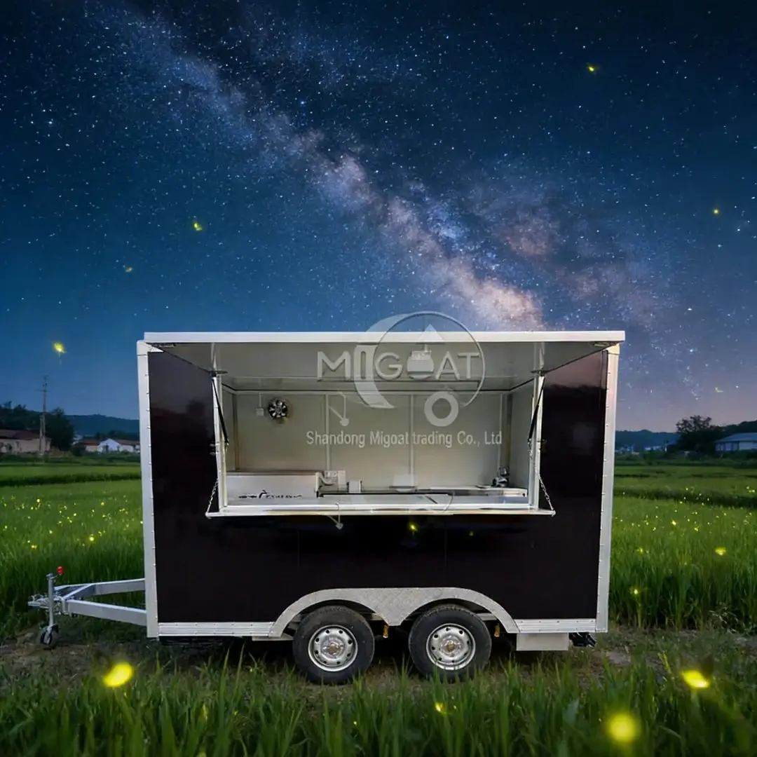 

Мобильный прицеп для еды из нержавеющей стали, кухонная тележка для общественного питания, грузовик для фаст-фуда, кофе, мороженое, подставка